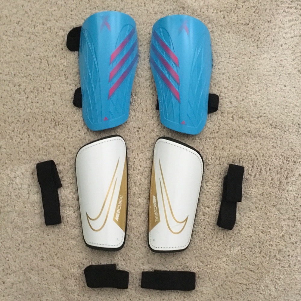 Nike Mecurial & Adidas X Hard Shell Shin Guards